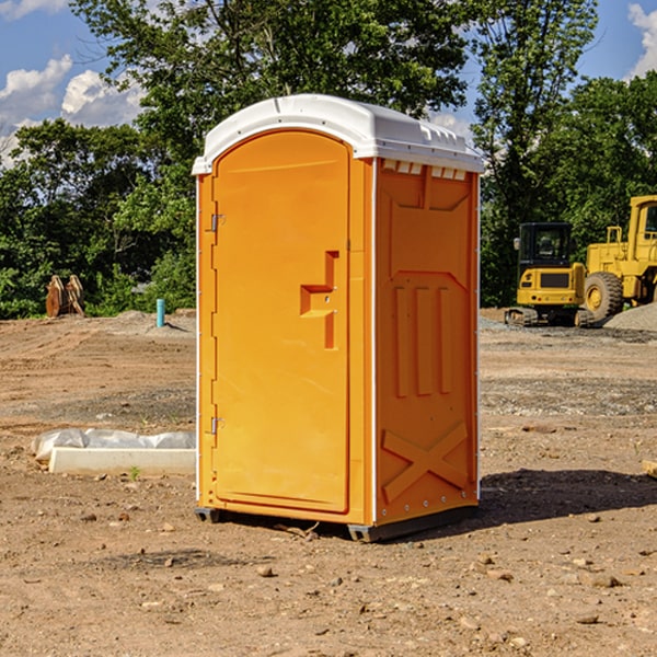 how often are the portable restrooms cleaned and serviced during a rental period in Iron Post Oklahoma